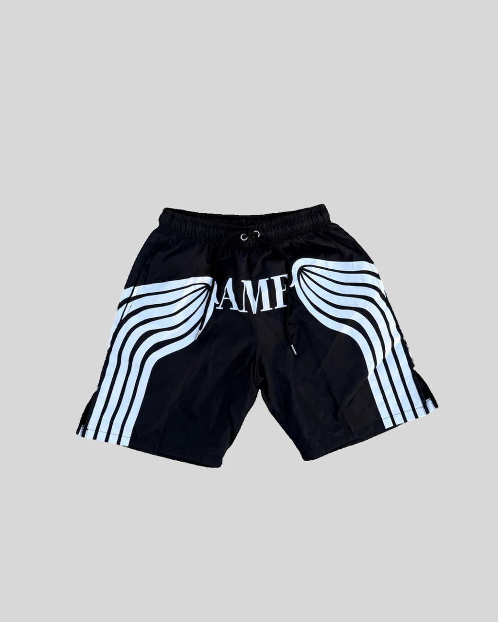 Black and White Nylon Shorts