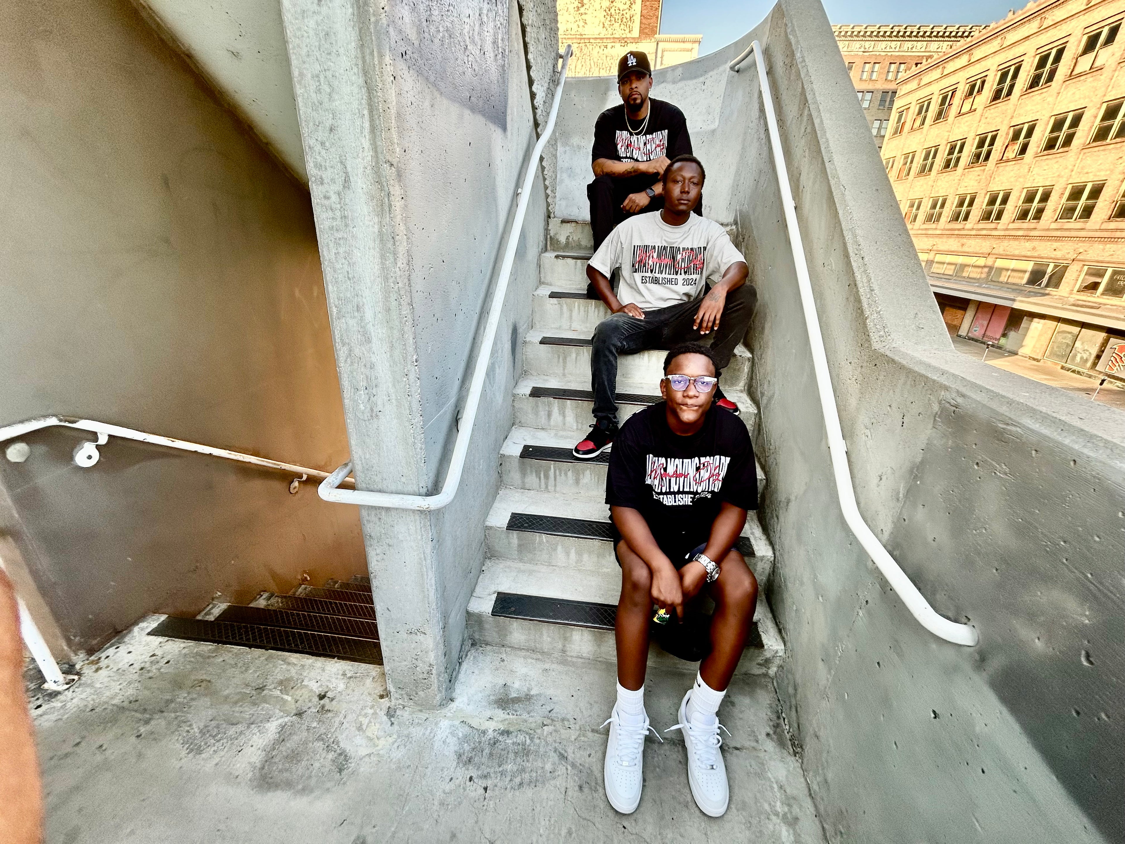 Always Moving Forward Oversize Black Tee