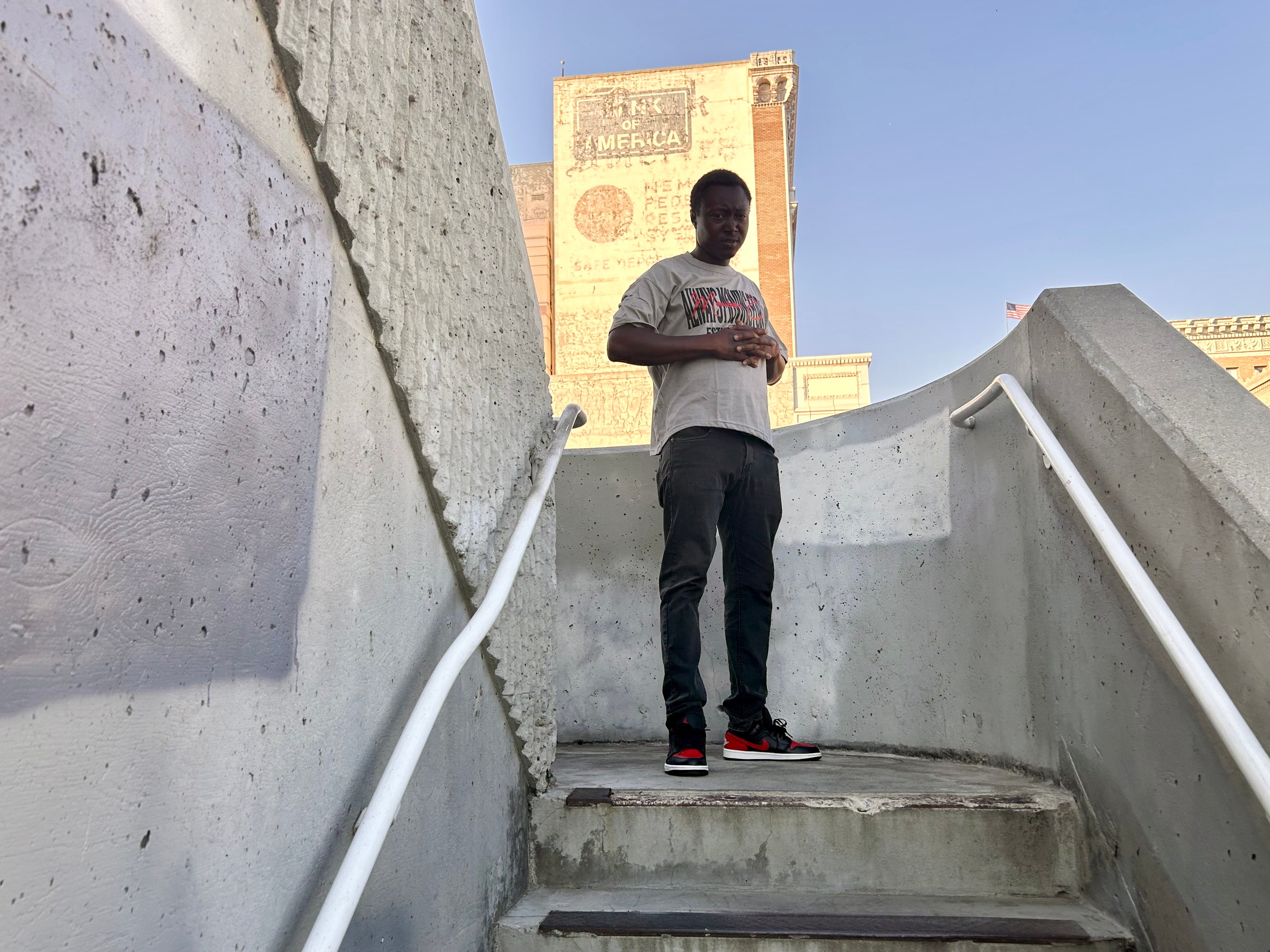 Always Moving Forward Oversized Grey Tee