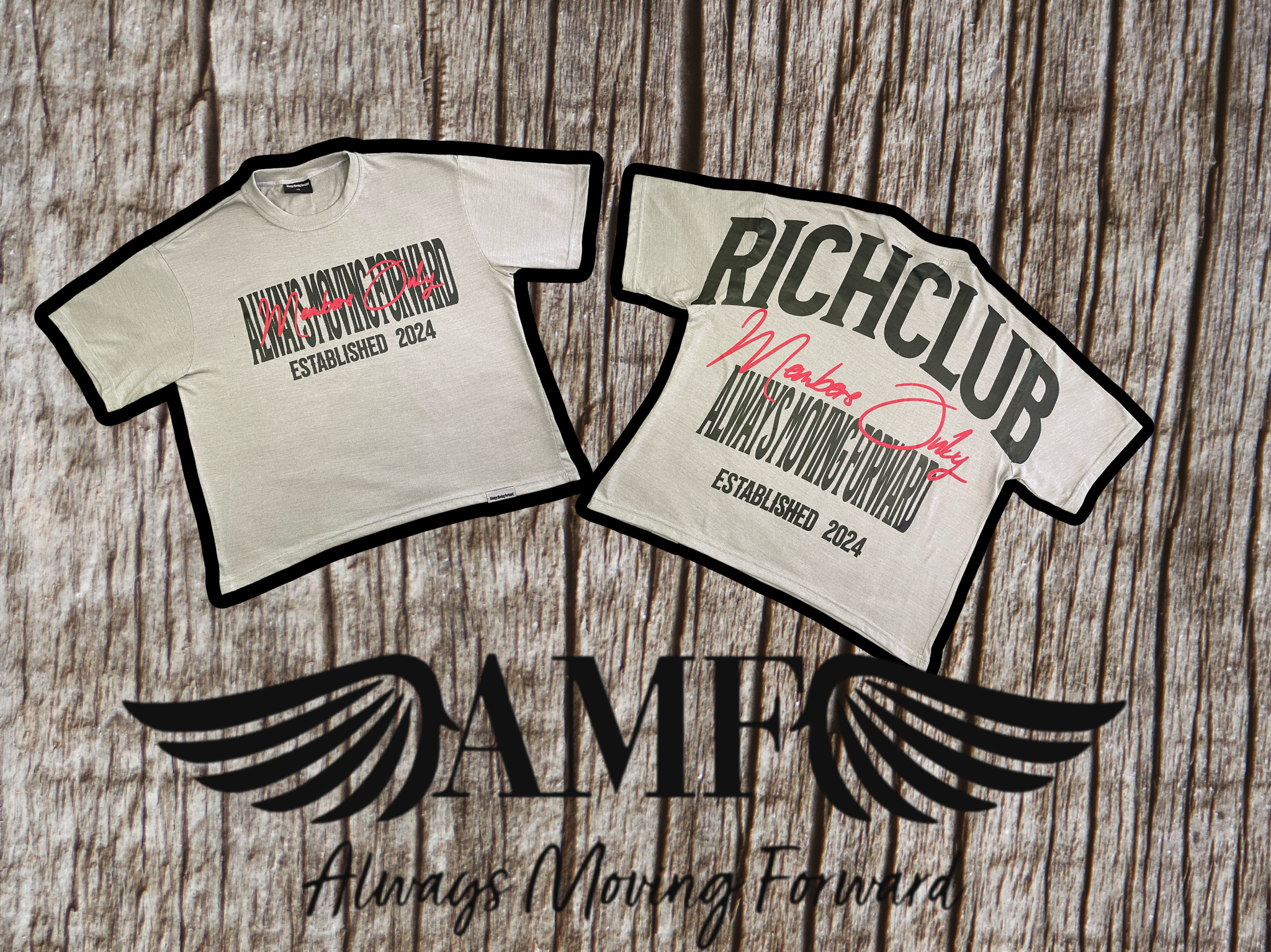 Always Moving Forward Oversized Grey Tee