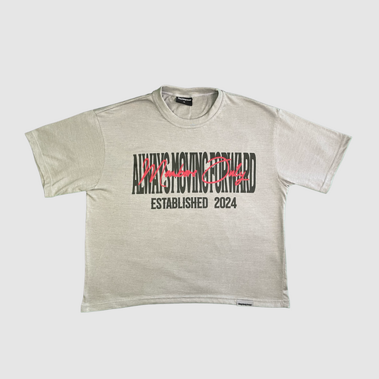 Always Moving Forward Oversized Grey Tee