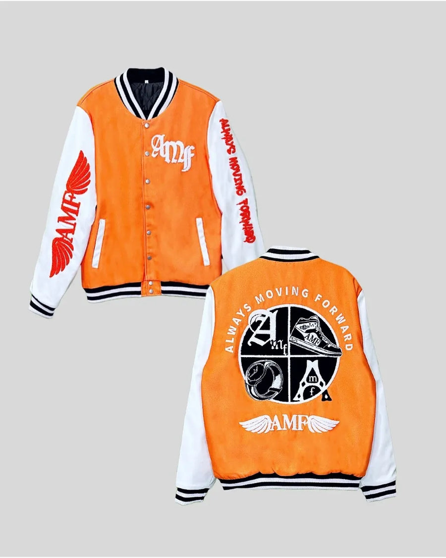 Gratitude Always Moving Forward Letterman jacket